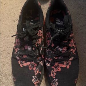 NOBULL Black and Pink Floral Women's Sneakers